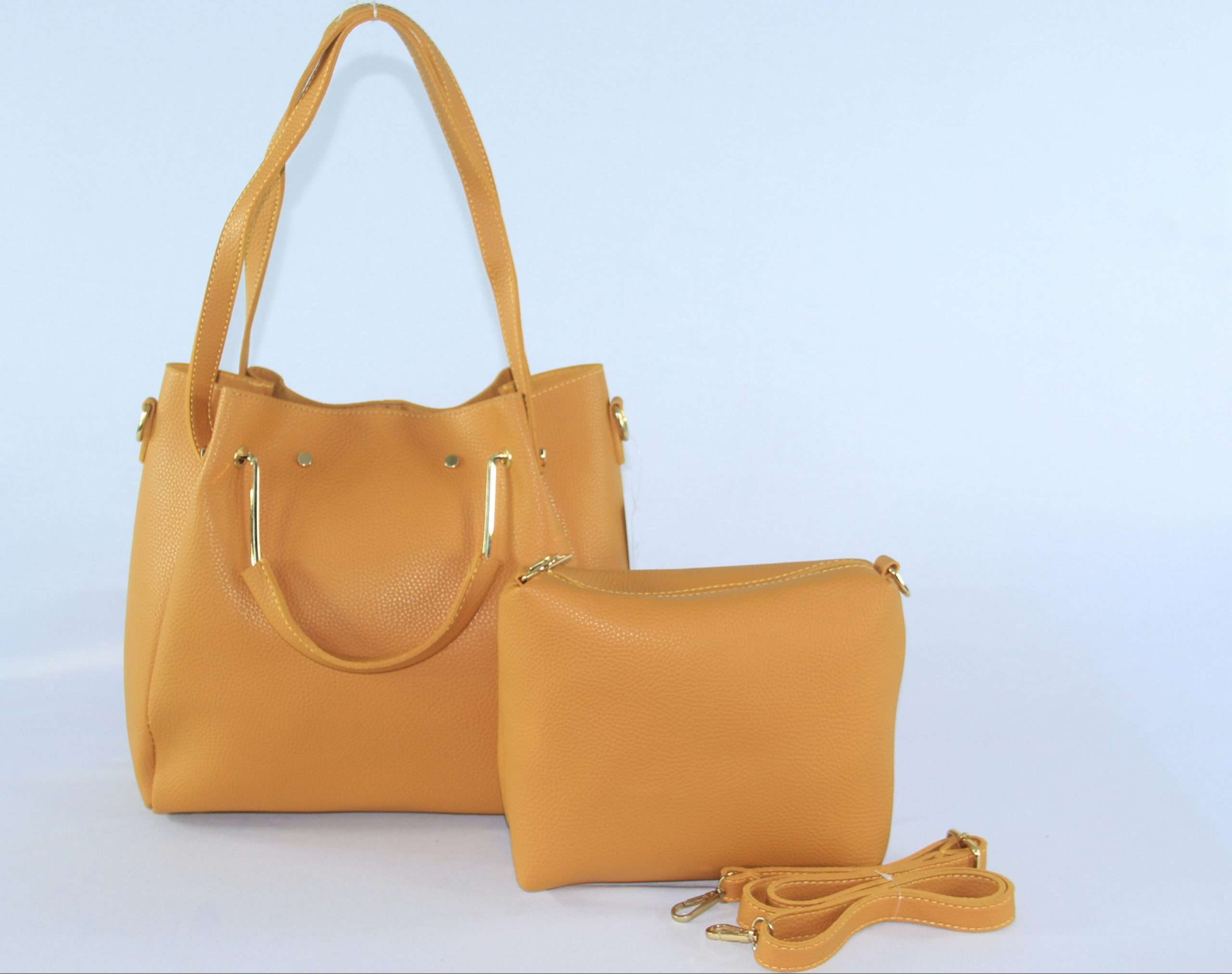 Resa leather 2 Piece In 1Tote Bag Yellow
